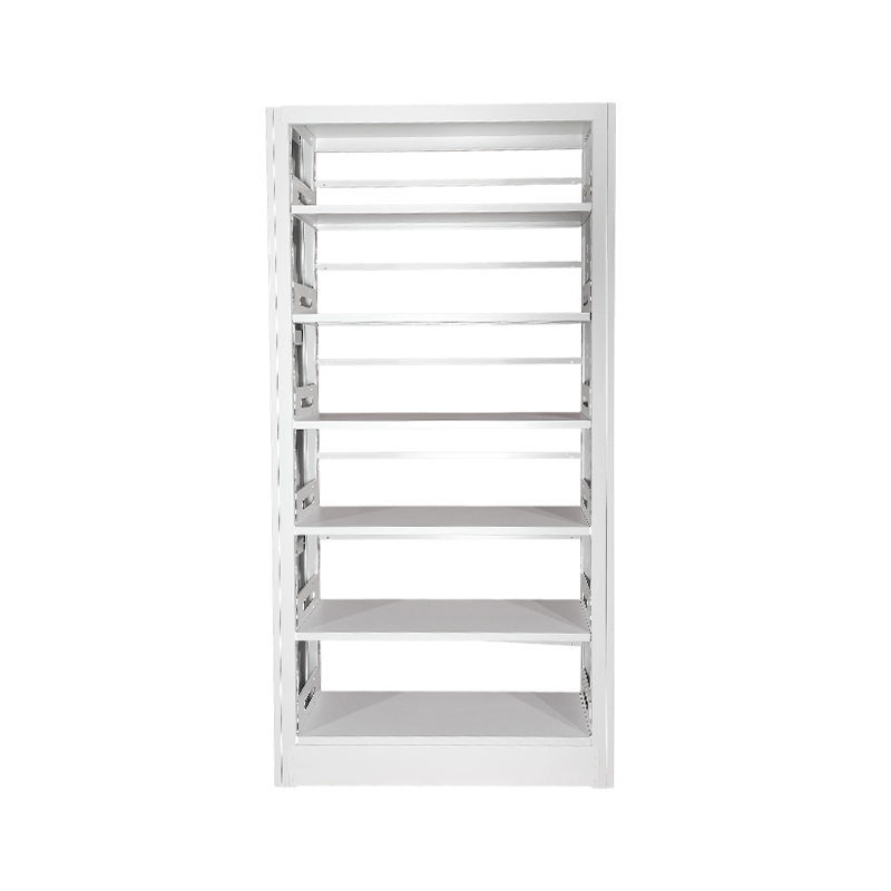 How can the exterior design of the steel bookshelf be improved to enhance its integration with the interior environment?